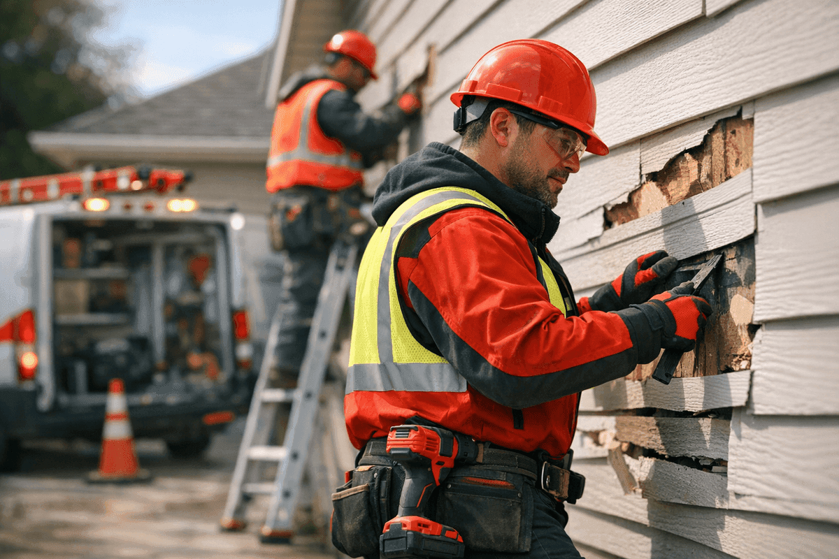 Emergency Siding Services service by Kroll Siding